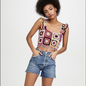 NWT AGOLDE Dee Duper High Rise Short in Precision